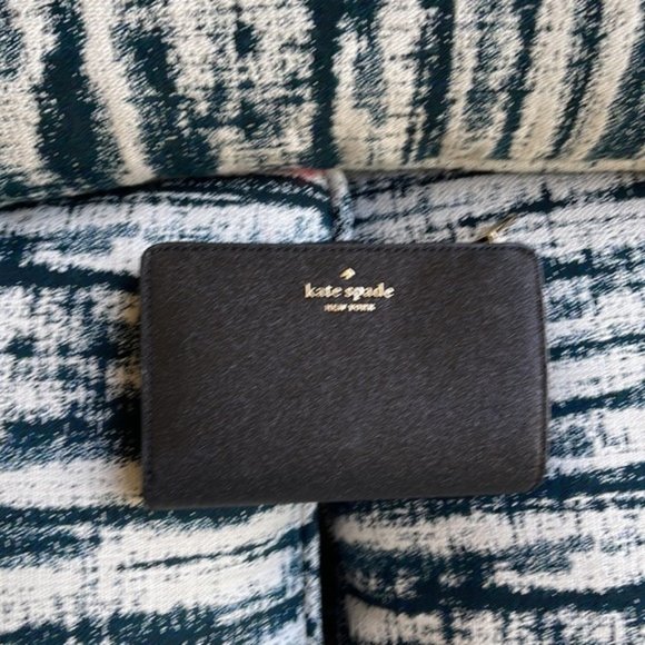 Kate Spade Shimmy Boxed Medium Compartment Wallet Black - Picture 1 of 16